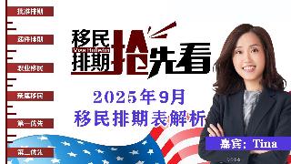 2025年9月移民排期表解析《移民排期抢先看》20250812