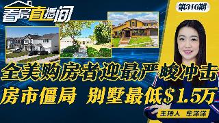 宾州频售超低价住宅，最低价仅$1.5万；美国房地产市场陷僵局 卖家不愿意买 买家舍不得买...